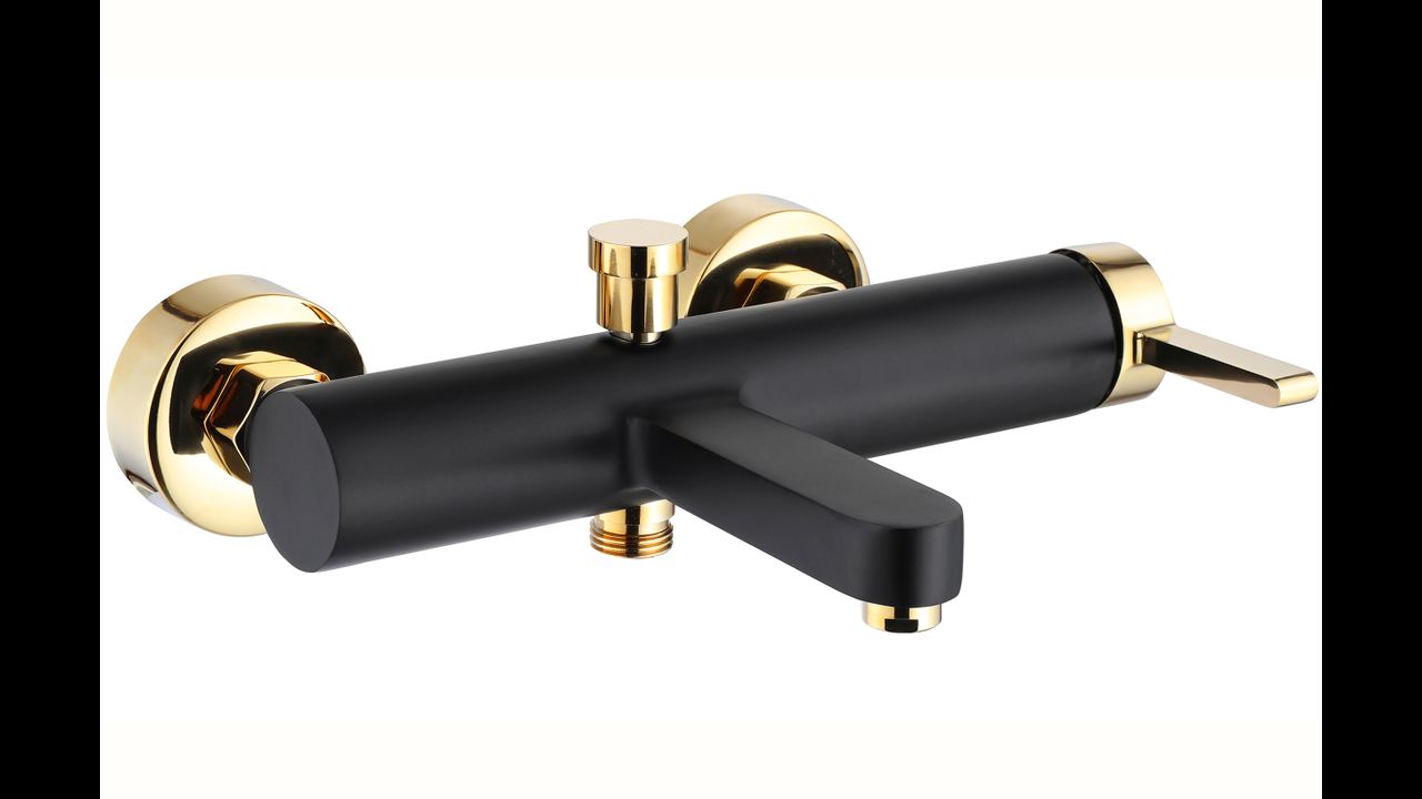 Смеситель для ванны REA Polo Black Gold 